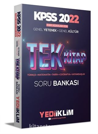 2022 KPSS Tüm Adaylar İçin Genel Yetenek Genel Kültür Tek Kitap Soru Bankası