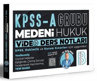 KPSS A Grubu Medeni Hukuk Video Ders Notları