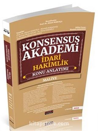 Konsensus Akademi İdari Hakimlik Maliye Konu Anlatımı