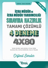 İcra Müdür ve İcra Müdür Yardımcılığı Sınavına Hazırlık Tamamı Çözümlü 4 Deneme