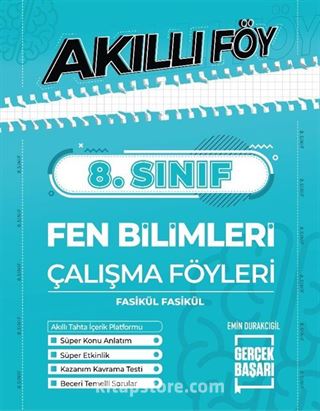 8. Sınıf Akıllı Föy Fen Bilimleri Çalışma Föyleri Fasikül Fasikül