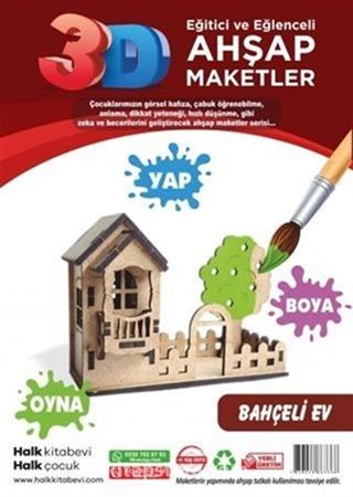 Bahçeli Ev Ahşap Maket