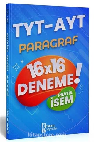 TYT AYT Pratik İsem Kazandıran Paragraf 16x16 Deneme