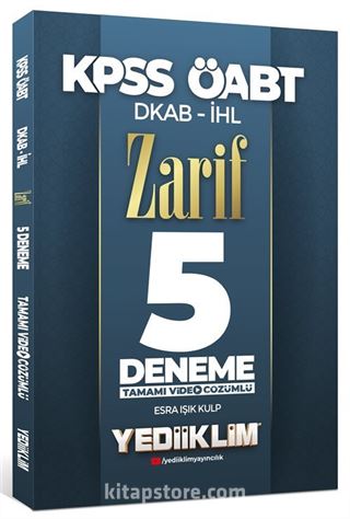 2022 KPSS ÖABT DKAP- İHL Zarif Tamamı Video Çözümlü 5 Deneme