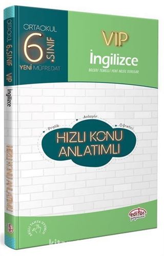 6. Sınıf VIP İngilizce Hızlı Konu Anlatımlı