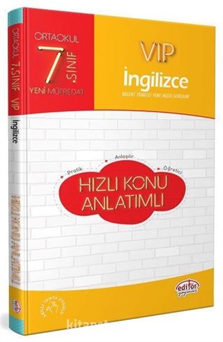 7. Sınıf VIP İngilizce Hızlı Konu Anlatımlı