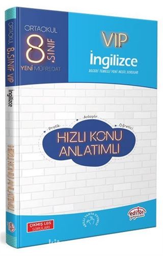 8. Sınıf VIP İngilizce Hızlı Konu Anlatımlı