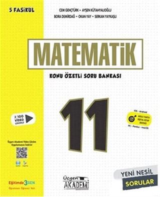 11. Sınıf Matematik Konu Özetli Soru Bankası 5 Fasikül