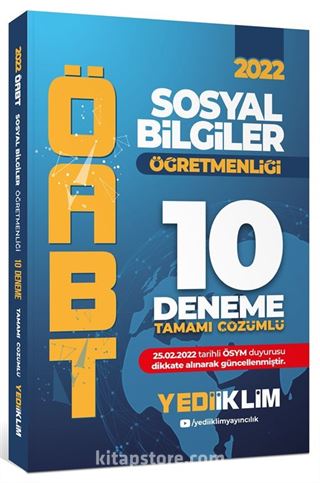 2022 ÖABT Sosyal Bilgiler Öğretmenliği Tamamı Çözümlü 10 Deneme