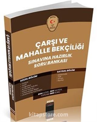 Çarşı ve Mahalle Bekçiliği Sınavına Hazırlık Soru Bankası