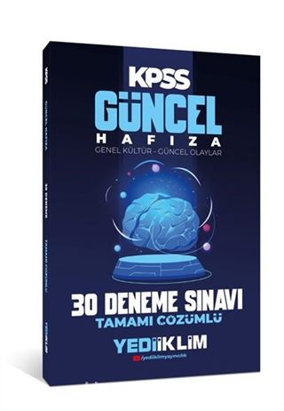 2022 KPSS Güncel Hafıza Genel Kültür- Güncel Olaylar Tamamı Çözümlü 30 Deneme Sınavı