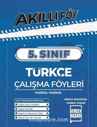 5. Sınıf Türkçe Akıllı Çalışma Föyleri