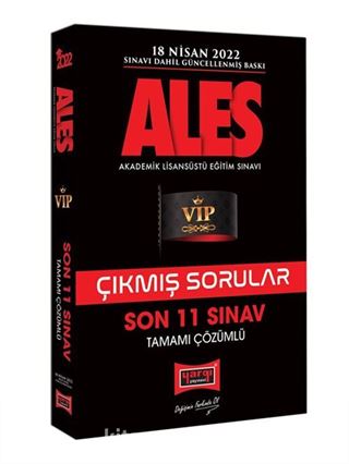 ALES Son 11 Sınav Tamamı Çözümlü Çıkmış Sorular (18 Nisan 2022 Sınavı Dahil)