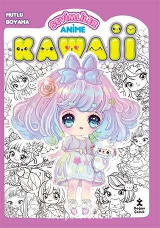 Kawaii Anime Mutlu Boyama 1 / Mor