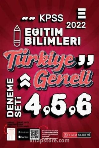 2022 KPSS Eğitim Bilimleri Türkiye Geneli 3 Deneme (4-5-6)