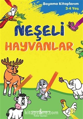 Neşeli Hayvanlar Boyama Kitaplarım 3-4 Yaş