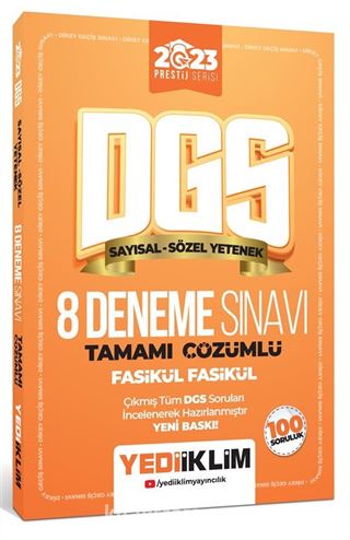 2023 DGS Prestij Serisi Tamamı Çözümlü 8 Fasikül Deneme