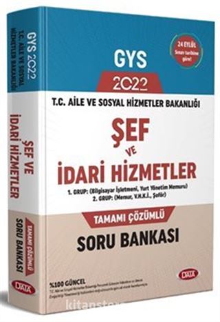 T. C. Aile ve Sosyal Hizmet Bakanlığı GYS Şef ve İdari Hizmetler Tamamı Çözümlü Soru Bankası