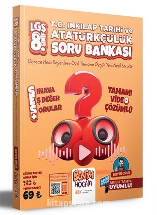 2023 LGS 8.Sınıf T.C. İnkılap Tarihi ve Atatürkçülük Tamamı Video Çözümlü Soru Bankası