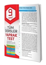 9. Sınıf Tüm Dersler Yaprak Test