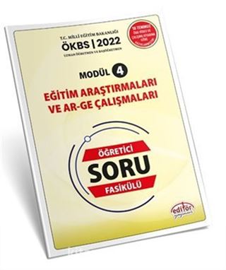 Uzman ve Başöğretmen Modül 4 Eğitim Araştırmaları ve Ar-Ge Çalışmaları Öğretici Soru Fasikülü