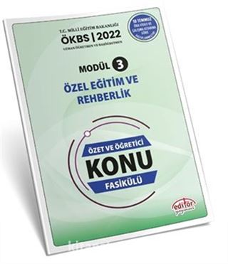 Uzman ve Başöğretmen Modül 3 Özel Eğitim ve Rehberlik Konu Fasikülü