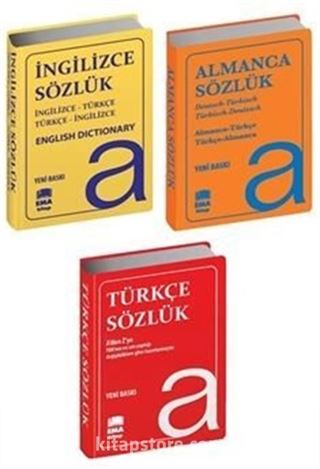 Almanca İngilizce Türkçe Sözlükler (3 Kitap Set Biala Kapak)