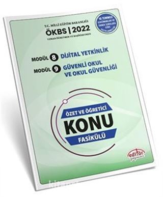 Uzman ve Başöğretmen Modül 8 Dijital Etkinlik - Modül 9 Güvenli Okul Ve Okul Güvenliği Özet Ve Öğretici Konu Fasikülü