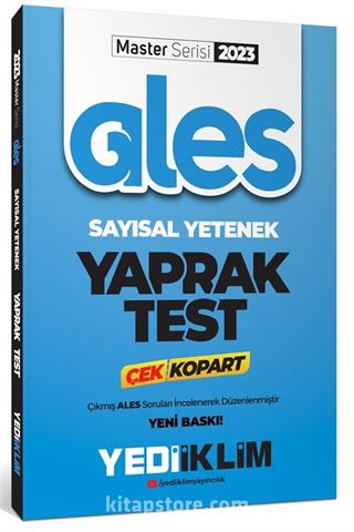 2023 Master Serisi Ales Sayısal Yetenek Çek Kopart Yaprak Test