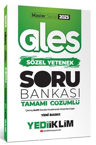 2023 Master Serisi Ales Sözel Yetenek Tamamı Çözümlü Soru Bankası