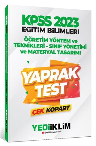 2023 KPSS Eğitim Bilimleri Öğretim Yöntem ve Teknikleri- Sınıf Yönetimi- Materyal Tasarımı Çek Kopart Yaprak Test