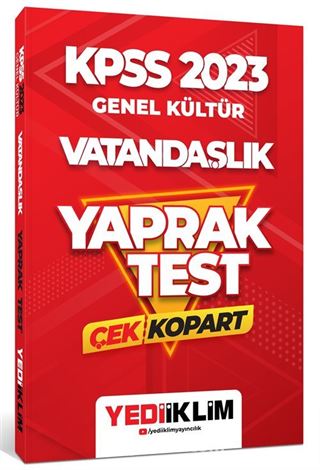 2023 KPSS Genel Kültür Vatandaşlık Çek Kopart Yaprak Test