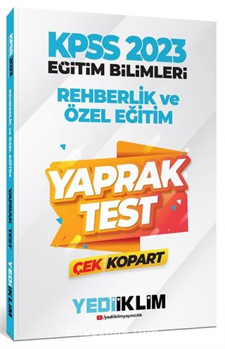 2023 KPSS Eğitim Bilimleri Rehberlik ve Özel Eğitim Çek Kopart Yaprak Test