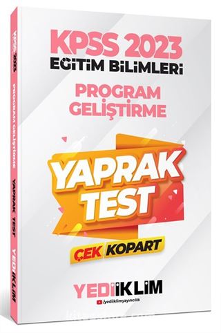 2023 KPSS Eğitim Bilimleri Program Geliştirme Çek Kopart Yaprak Test