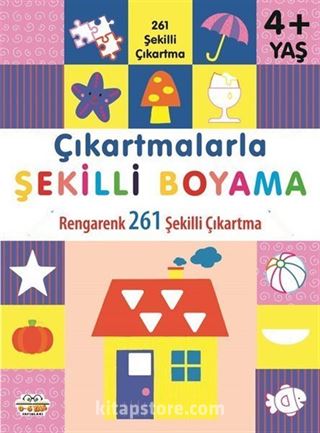 Çıkartmalarla Şekilli Boyama - Rengarenk 261 Şekilli Çıkartma