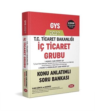 T. C. Ticaret Bakanlığı İç Ticaret Grubu Konu Anlatımlı Soru Bankası