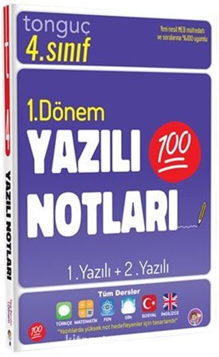 4. Sınıf Yazılı Notları 1. Dönem 1 ve 2. Yazılı