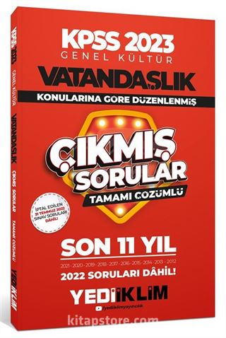 2023 KPSS Genel Kültür Vatandaşlık Konularına Göre Tamamı Çözümlü Son 11 Yıl Çıkmış Sorular