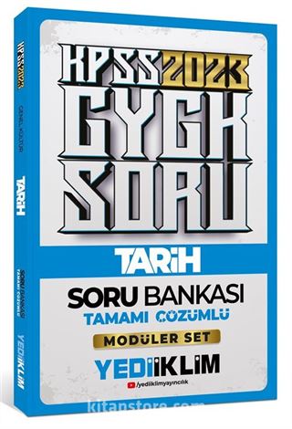 2023 KPSS Genel Kültür Tarih Tamamı Çözümlü Soru Bankası ( Modüler Set İçerisindeki)