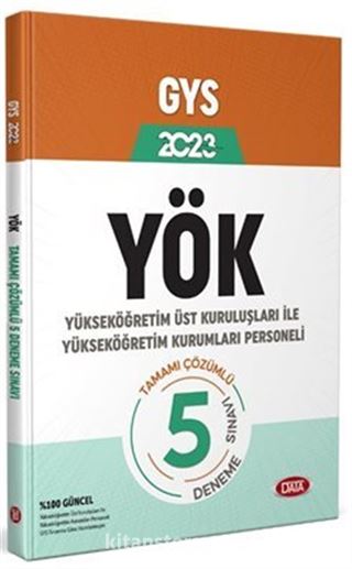 Yükseköğretim Üst Kuruluşları İle Yükseköğretim Kurumları (Yök) Personeli Tamamı Çözümlü 5 Deneme Sınavı