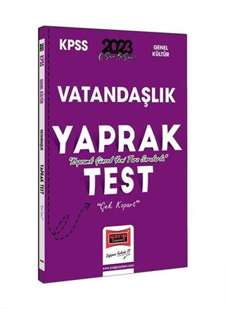 2023 KPSS Vatandaşlık Çek Kopart Yaprak Test