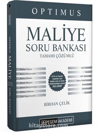 KPSS A Grubu Optimus Maliye Tamamı Çözümlü Soru Bankası