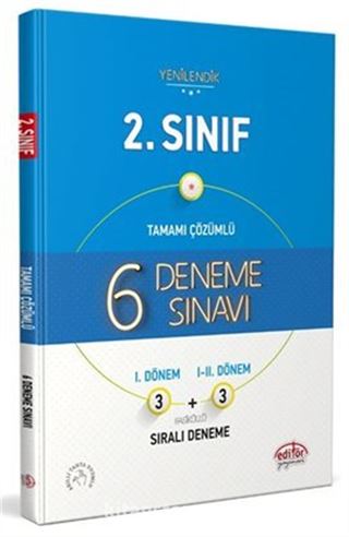 2. Sınıf (3+3) 6 Deneme Sınavı Tamamı Çözümlü