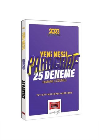 2023 KPSS TYT AYT ALES DGS MSÜ Tamamı Çözümlü Yeni Nesil Paragraf 25 Deneme Sınavı