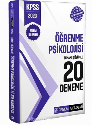 2023 KPSS Eğitim Bilimleri Öğrenme Psikolojisi 20 Deneme