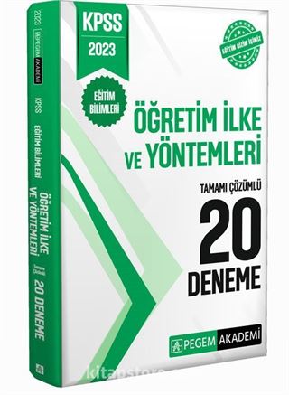 2023 KPSS Eğitim Bilimleri Öğretim İlke ve Yöntemleri 20 Deneme