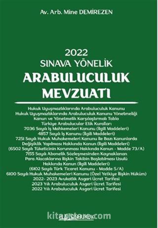 2022 Sınava Yönelik Arabuluculuk Mevzuatı