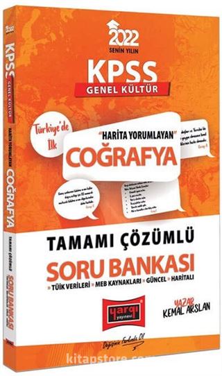 2022 KPSS Harita Yorumlayan Tamamı Çözümlü Coğrafya Soru Bankası