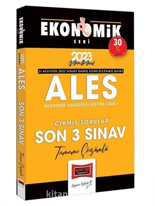 2023 ALES Ekonomik Seri Tamamı Çözümlü Son 3 Sınav Çıkmış Sorular