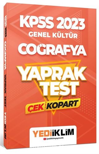 2023 KPSS Genel Kültür Coğrafya Çek Kopart Yaprak Test